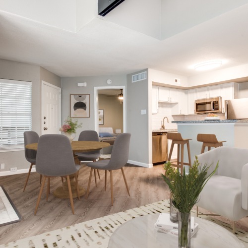 Living, Kitchen & Dining Room
